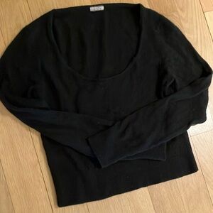 J Crew Black Cashmere Women's scoop neck Sweater